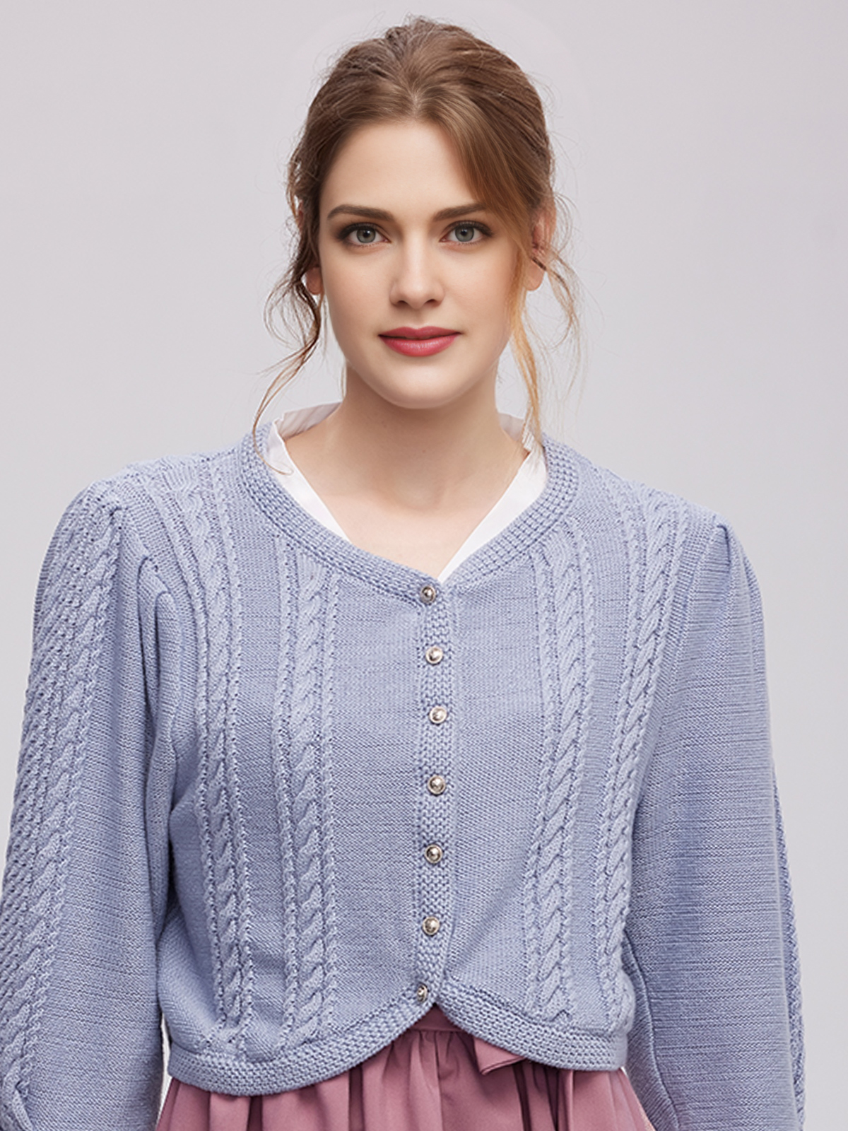 Elegantes blaues Ja Mei Dirndl