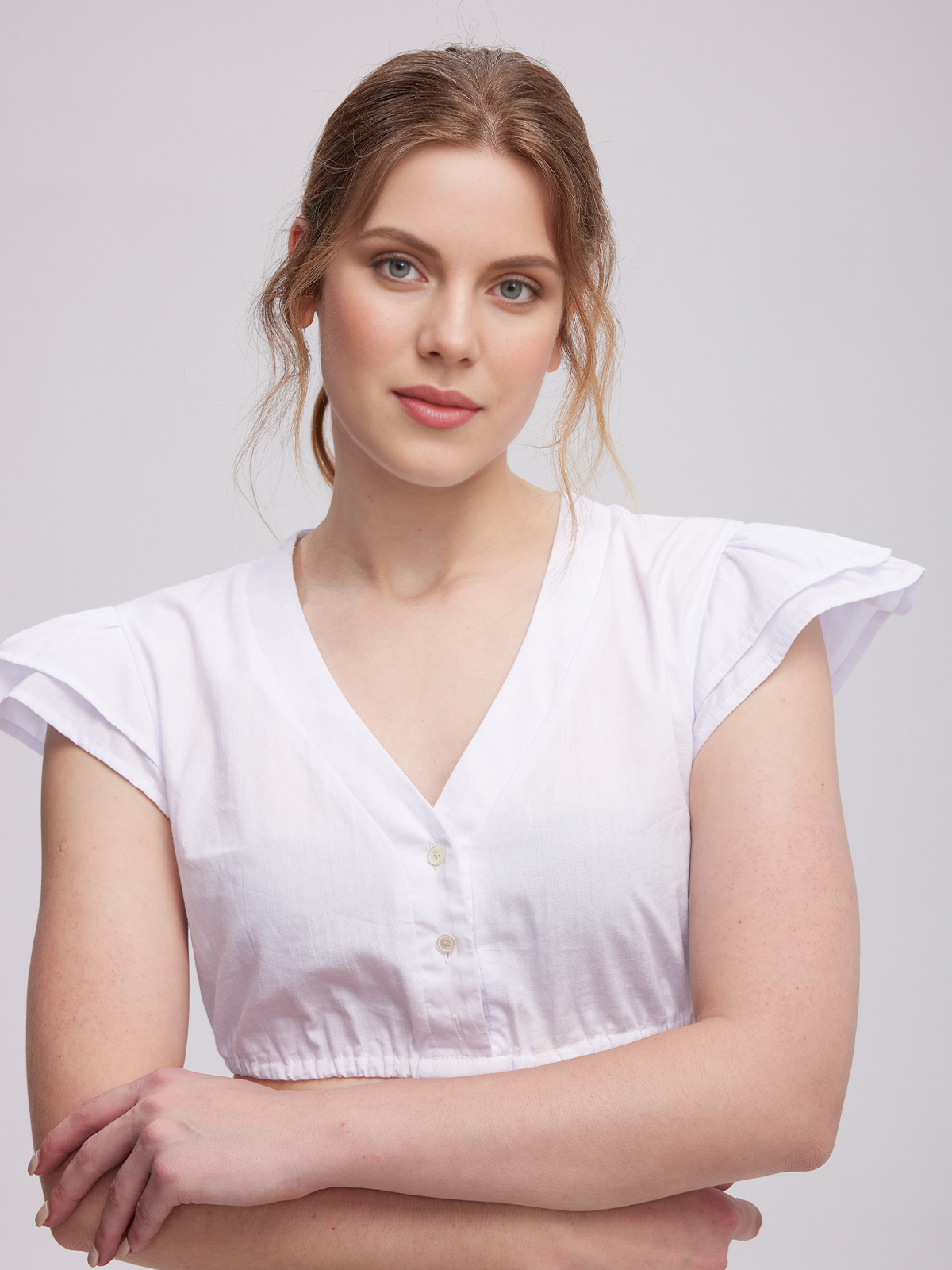Dirndl Bluse in Weiß