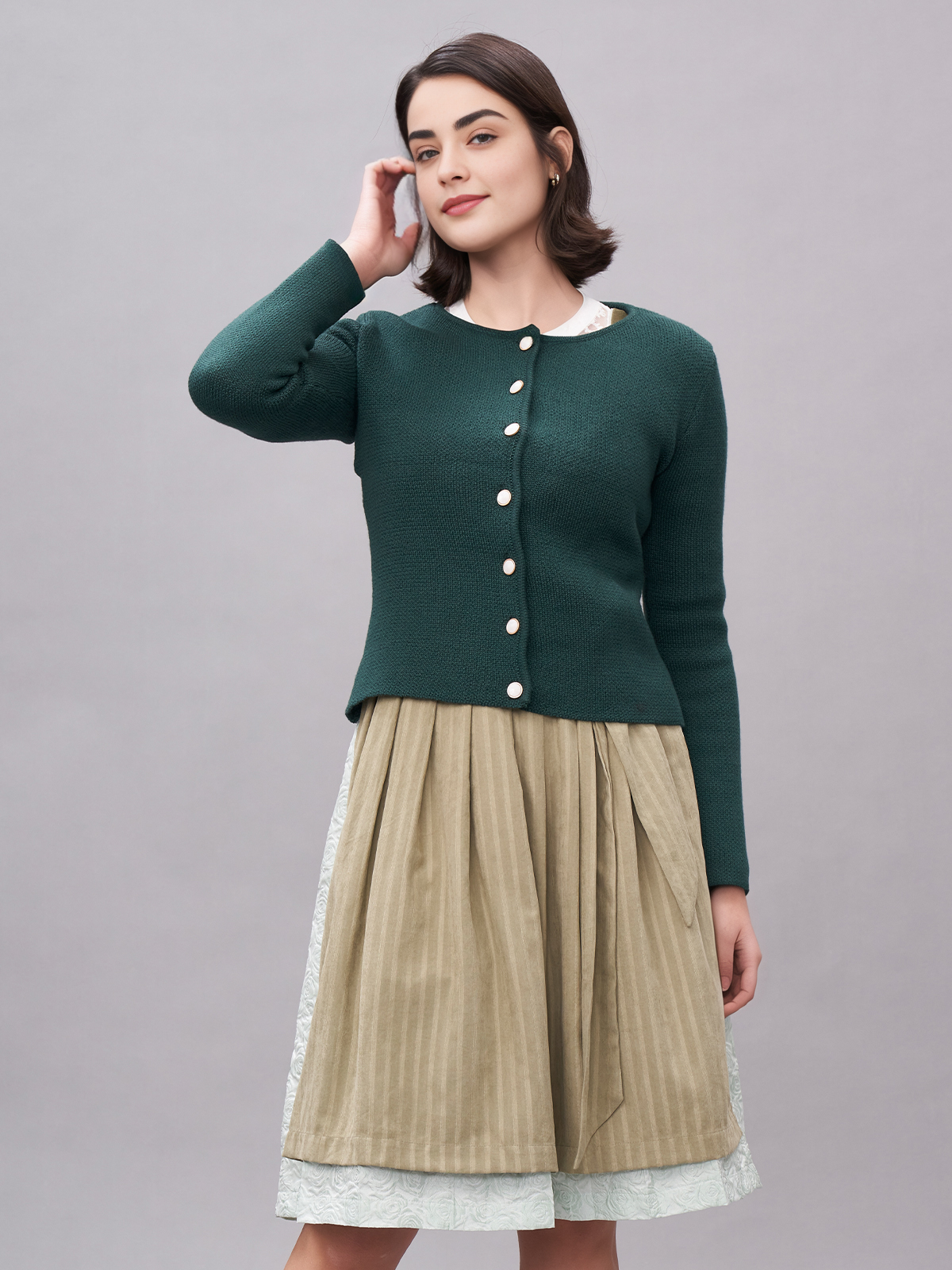 Grün Pinkes Dirndl