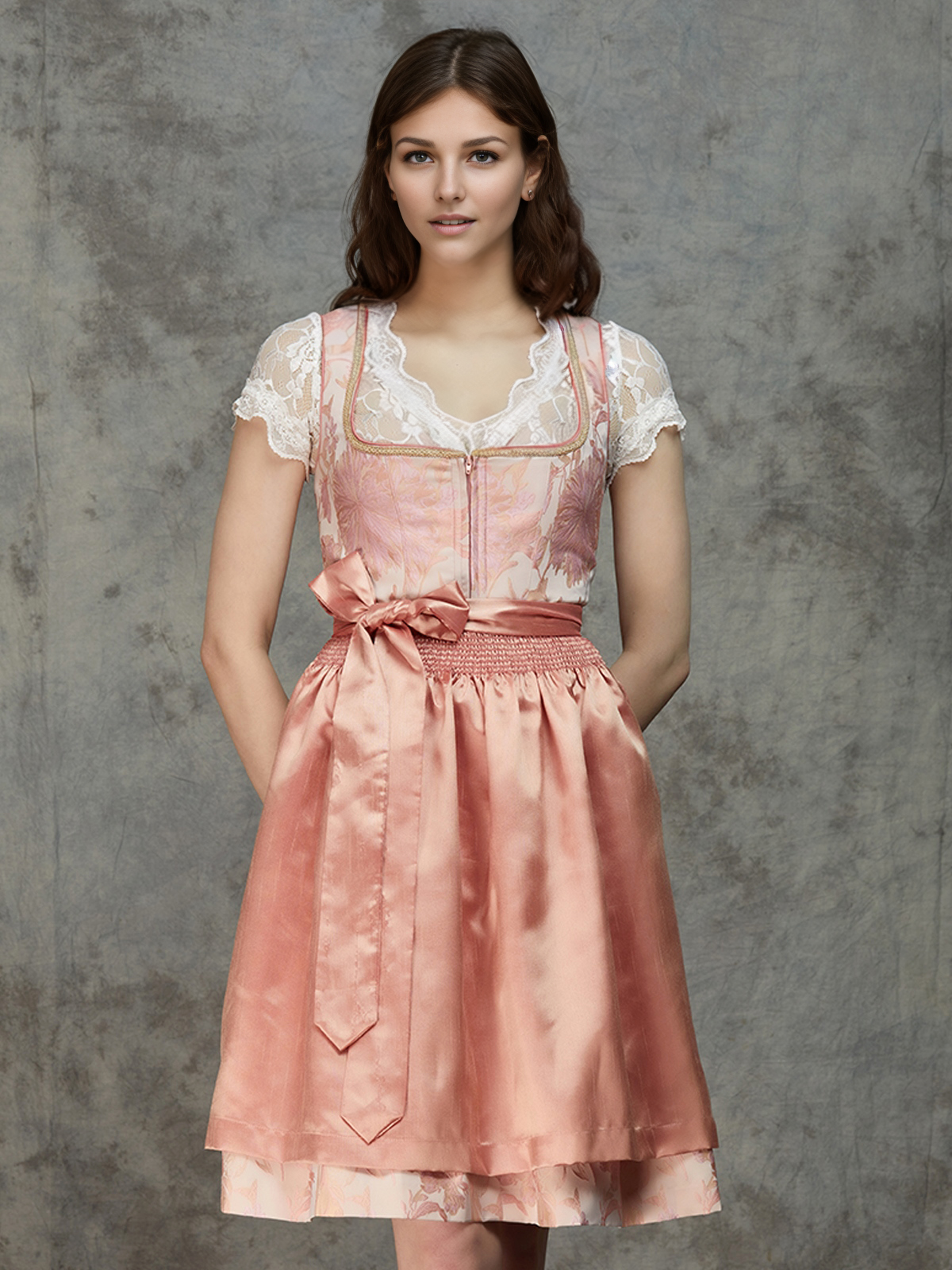 Modernes Dirndl in Rosa